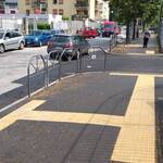 Marciapiede senza barriere in via Paolo Orsi