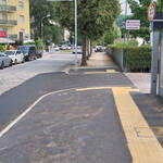 Marciapiede senza barriere in via Paolo Orsi