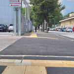 Marciapiede senza barriere in via Paolo Orsi