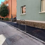 Nuovo marciapiede in via Pascoli