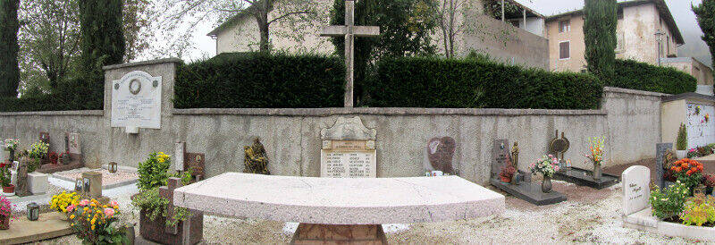 Panoramica del cimitero di Baselga del Bondone
