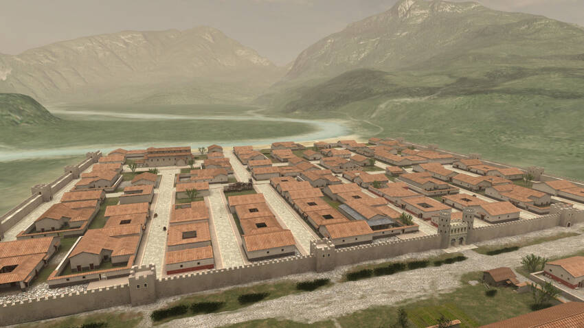 Rendering of the Roman Trento Rendering of the Roman Trento
