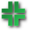 Croce verde simbolo delle farmacie