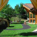 pista per i tricicli con galleria