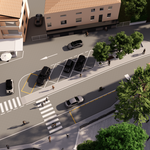 Rendering degli interventi effettuati nella zona 30 di Gardolo